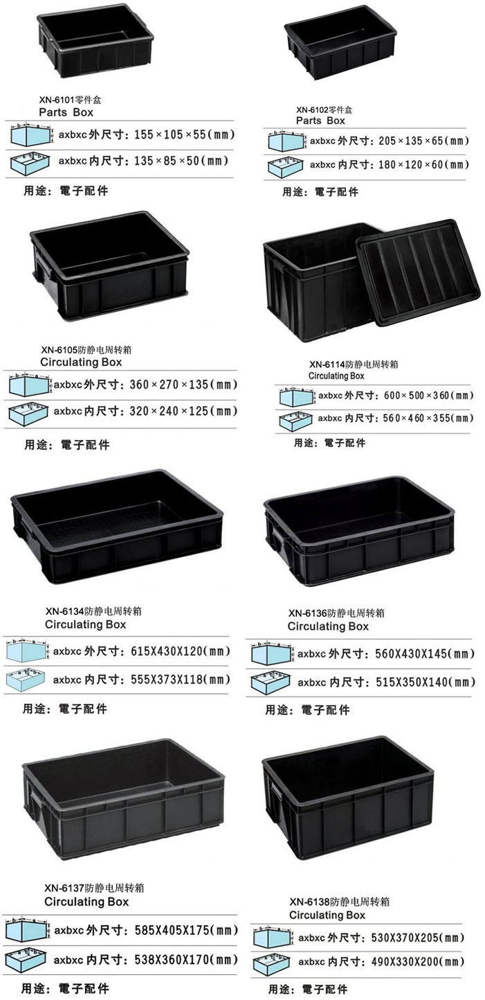 防静电黑色周转箱_ESD防静电门禁系统