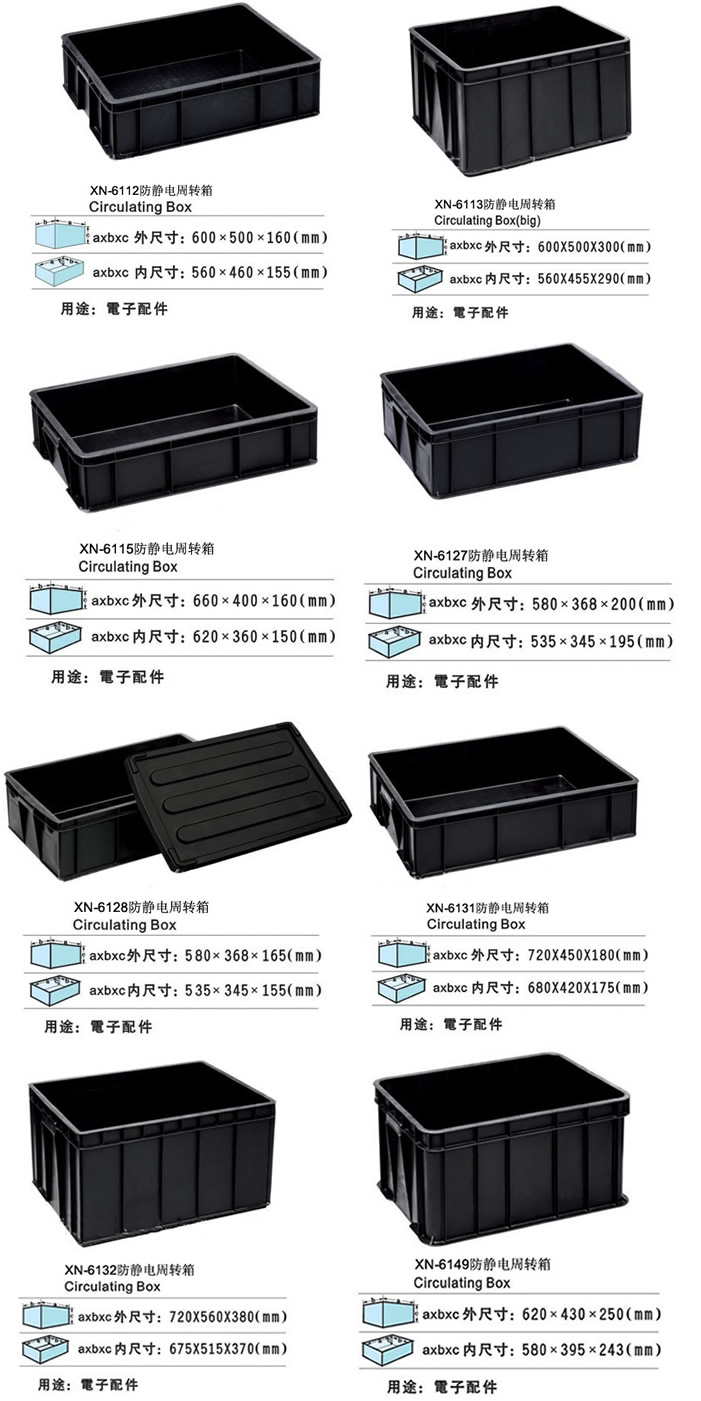 防静电黑色周转箱_ESD防静电门禁系统